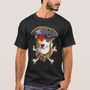 Corgi Pirate Flag Skull And Crossbones T-Shirt