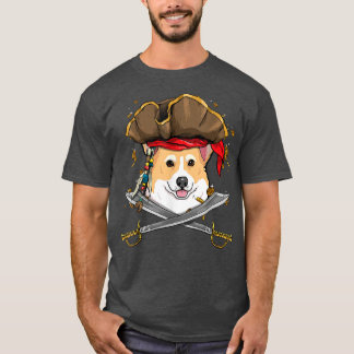 Corgi Pirate Kids Dog Pirate Pumpkin Lover Hallowe T-Shirt