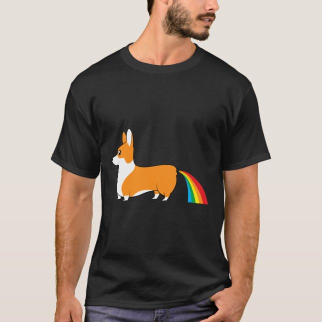 Corgi Poop Rainbow T-Shirt (Front)