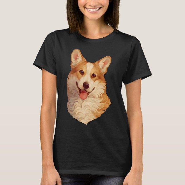Corgi Portrait   T-Shirt (Front)