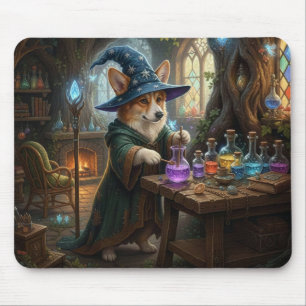 Corgi Potions Master Mouse Pad