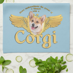 Corgi Power Kitchen Towel