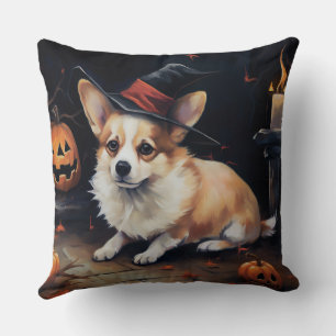 Corgi Pumpkins Halloween Scary Cushion