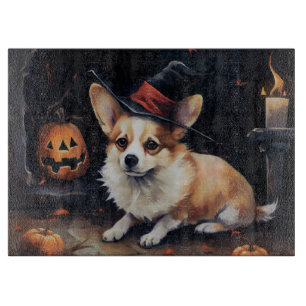Corgi Pumpkins Halloween Scary Cutting Board
