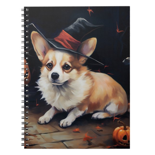 Corgi Pumpkins Halloween Scary Notebook (Front)