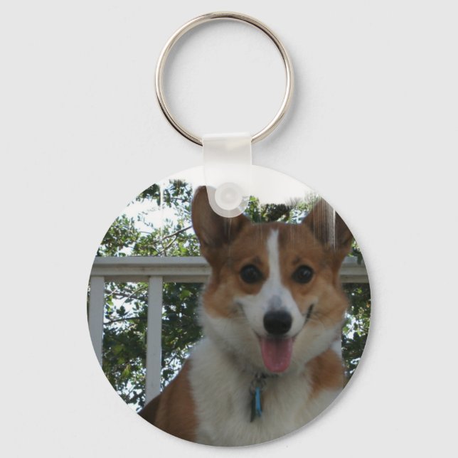 Corgi Puppy Dog Keychain (Front)