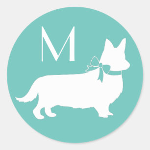 Corgi Puppy Dog Pembroke Welsh Classic Round Stick Sticker