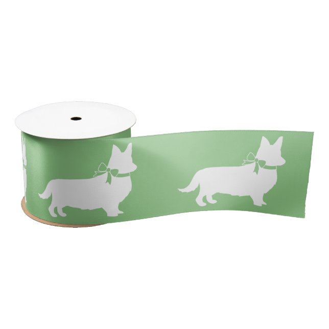 Corgi Puppy Dog Pembroke Welsh Satin Ribbon (Spool)