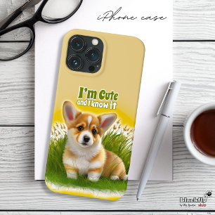 Corgi puppy on the grass   cute pet  Case-Mate iPhone 14 case