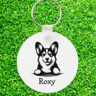Corgi Puppy Personalised Theme Key Ring