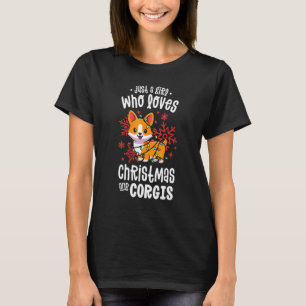 Corgi Pyjamas Women Dog Just A Girl Who Loves Corg T-Shirt