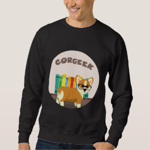 Corgi Reading  223 Sweatshirt