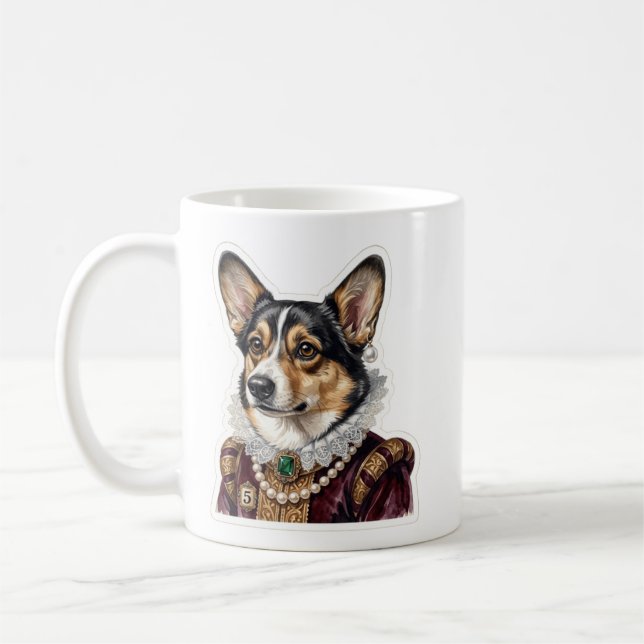 Corgi Renaissance Coffee Mug (Left)