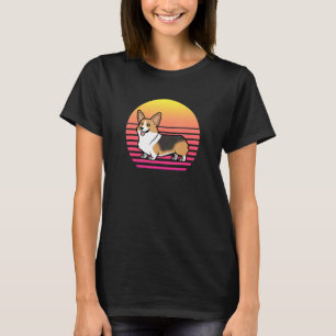 Corgi Retro Vintage 60s 70s Sunset Dog Men Women T-Shirt