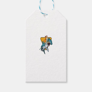 Corgi Riding A Hammerhead Shark Dogs Puppies Owner Gift Tags