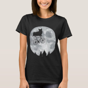 CORGI Riding Moon Bike Halloween Lunar Cycling PWC T-Shirt