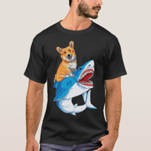 Corgi Riding Shark, Dog Gifts For Dog Lovers, Dog T-Shirt