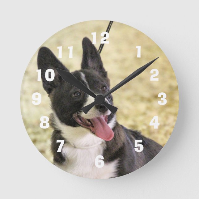 Corgi Round Clock (Front)