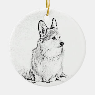Corgi Round ornament