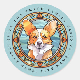 Corgi Round Stickers