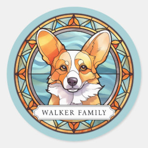 Corgi Round Stickers