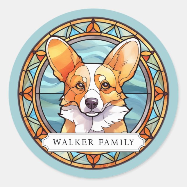 Corgi Round Stickers (Front)