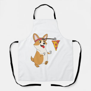 Corgi Running Pizza Apron