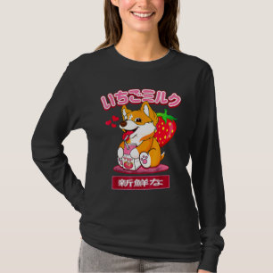 Corgi S Japanese Otaku Stylish Aesthetic Milk Shak T-Shirt