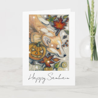 Corgi Samhain Card