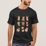 Corgi Santa Christmas Cute Reindeer Corgi T-Shirt<br><div class="desc">Corgi Santa Christmas Cute Reindeer Corgi</div>