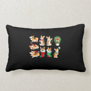 Corgi Santa Christmas Xmas Funny Christmas Lumbar Cushion