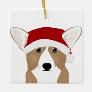 Corgi Santa Ornament