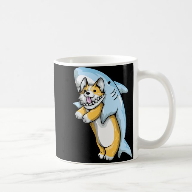 Corgi Shark Funny Corgi Costume 988  Coffee Mug (Right)