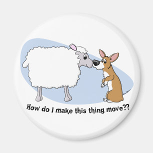 Corgi & Sheep Magnet
