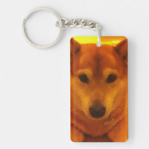 Corgi shiba cross key ring