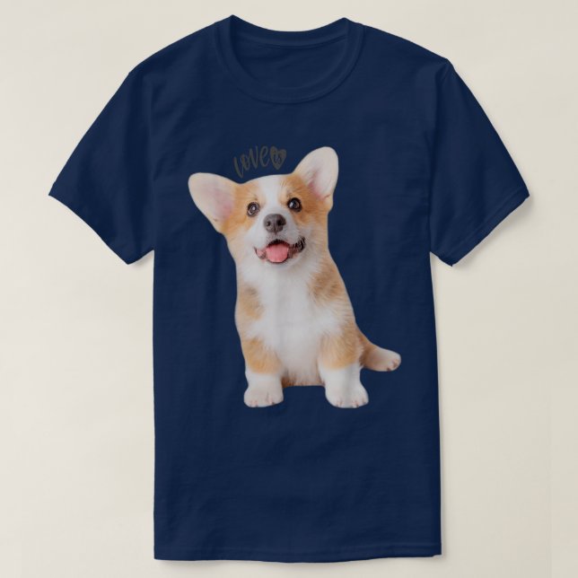 Corgi Shirt Love Is Dog Mom Dad Tee Puppy Pet Wome (Design Front)