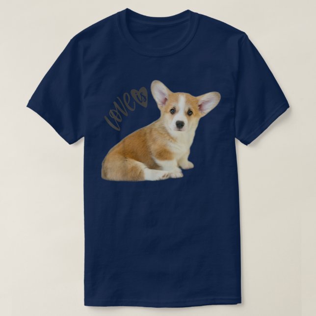Corgi Shirt Love Is Dog Mum Dad Tee Puppy Pet Wome (Design Front)