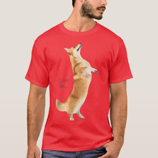 Corgi Shirt Love Is Dog Mum Dad Tee Puppy Pet Wome
