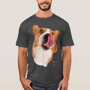 Corgi Shirt Love Is Dog Mum Dad Tee Puppy Pet Wome