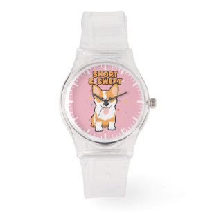 Corgi - Short and Sweet, Cute Dog Cartoon, Novelty Watch