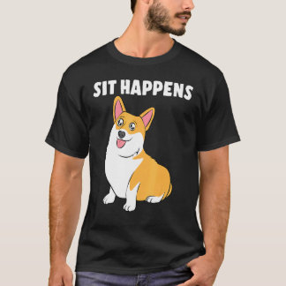Corgi Sit Happens T-Shirt