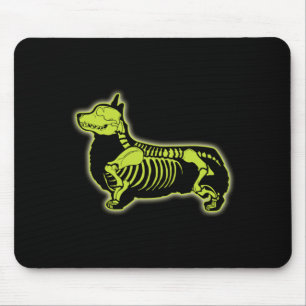 Corgi Skeleton Halloween Men Women Dog Lovers Rib Mouse Pad