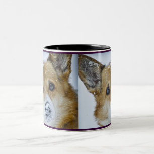 CORGI Snow Nose Two-Tone Coffee Mug
