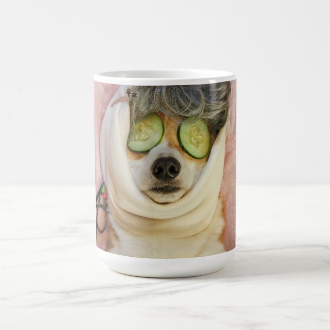 Corgi Spa Day coffee mug (Center)