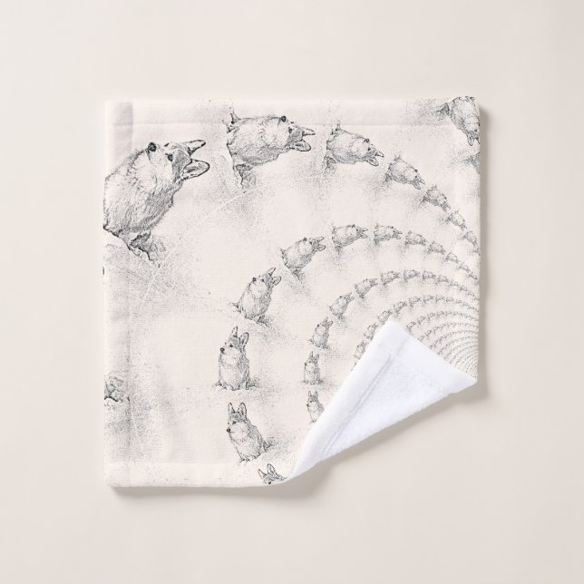 Corgi Spiral wash cloth (Wash Cloth)