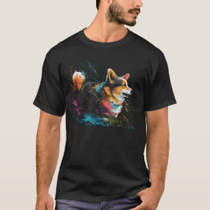 Corgi Splash Cute Dog T-Shirt