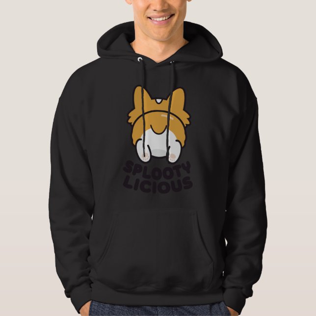 Corgi Splooting  388 Hoodie (Front)
