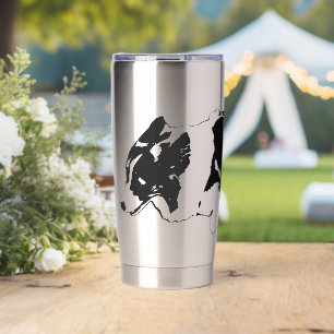 Corgi sprint, winter sparkle insulated tumbler