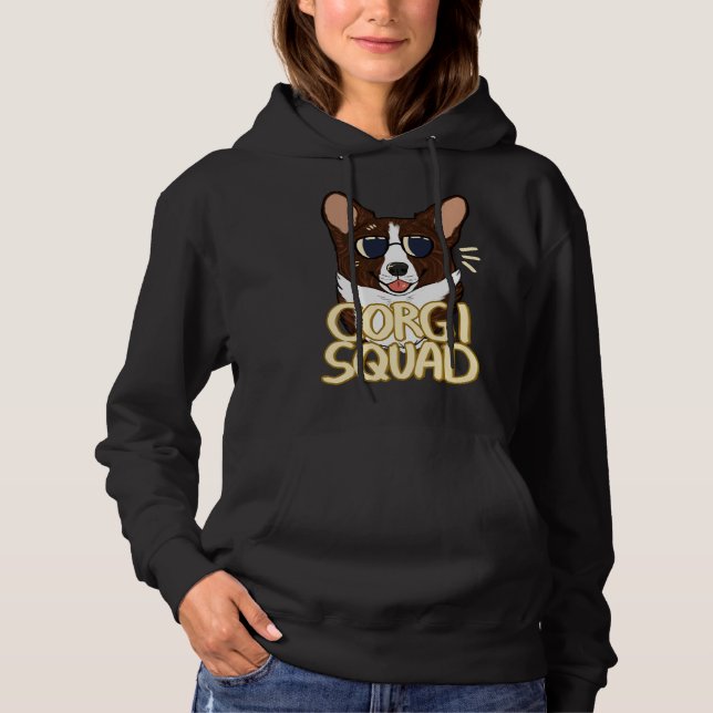 Corgi Squad Brindle Hoodie (Front)