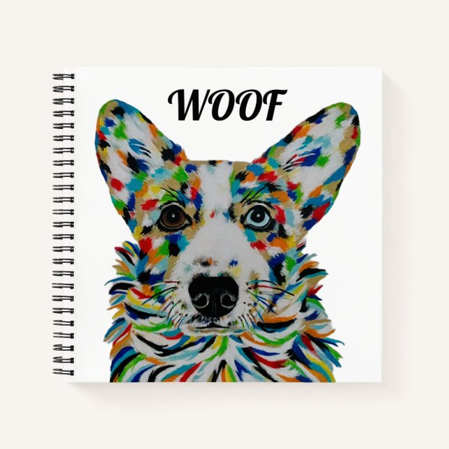 Corgi Square Notebook (Front)